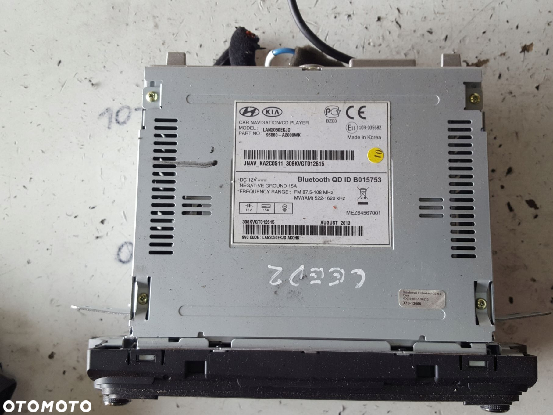 KIA CEED 2 II 12-16r RADIO NAWIGACJA 96560-A2000WK - 2