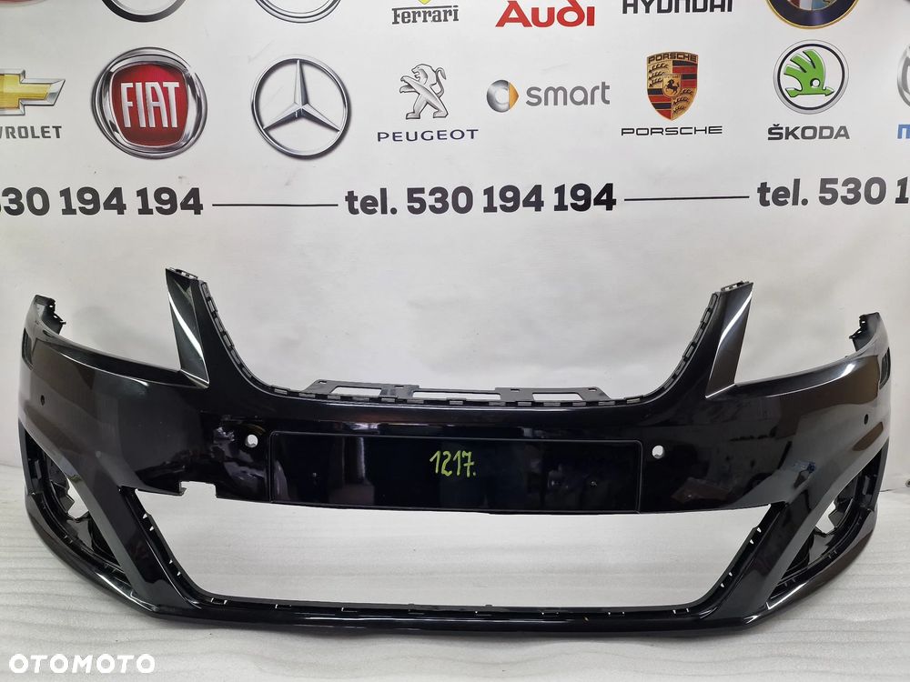 SEAT ALHAMBRA II 7N5 10- ŁADNY ZDERZAK PRZEDNI PRZÓD NA SPRYSKI + 4X PDC , KOLOR CZARNY METALIK , NR 7N5807221A , NR AUKCJI NZ1216 (NZ1217) - 1