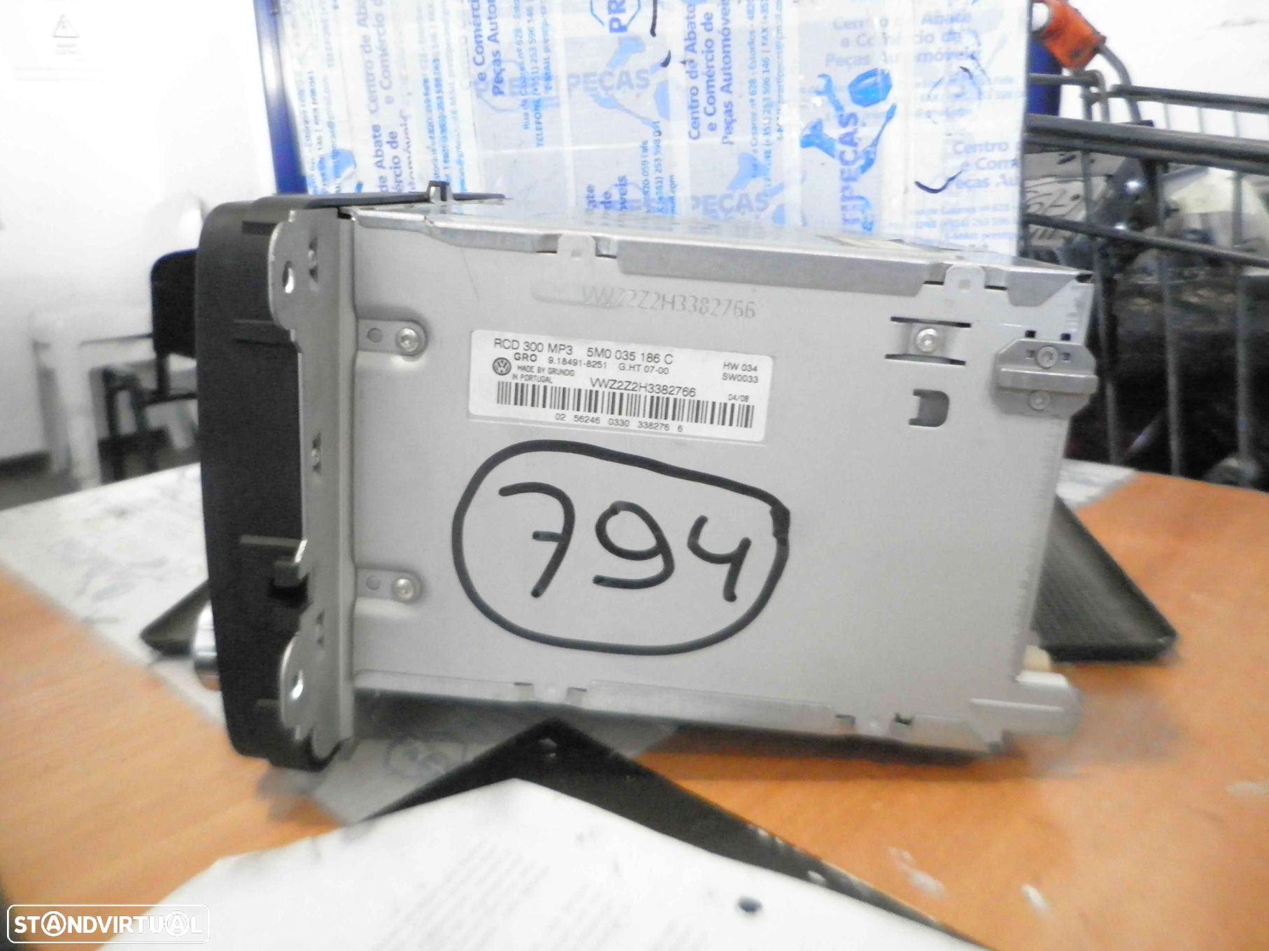 Radios 5M0035186C VW GOLF PLUS (5M) FASE 1 2008 1.9TDI  105CV 5P CINZENTO ORIGINAL RCD300MP3 - 4