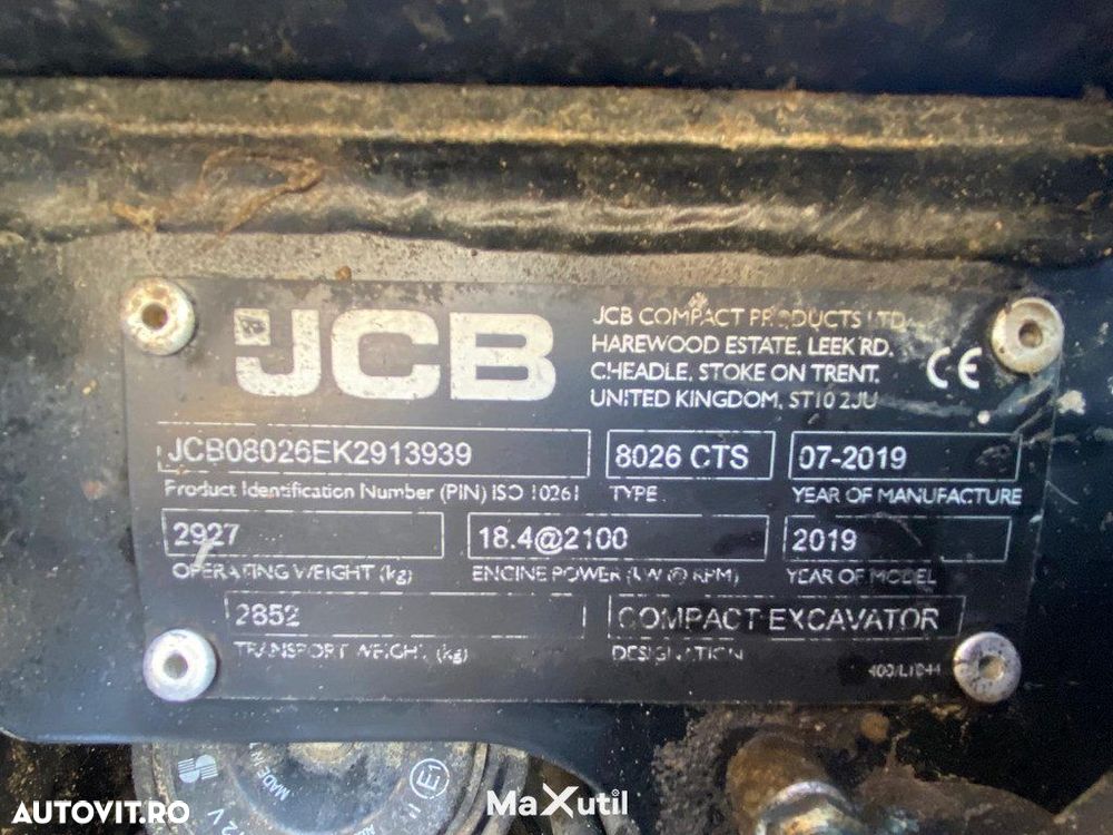 JCB 8026 CTS Excavator - 7