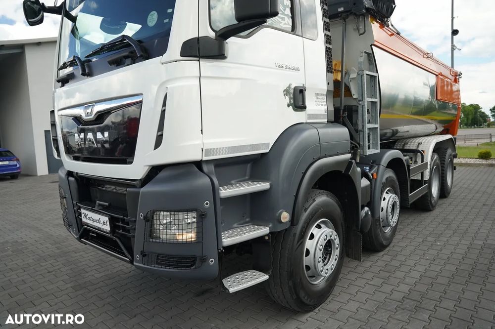 MAN TGS 35.500 / 8x4 / BASCULĂ SPATE MEILLER / IZOLATĂ / PENTRU ASFALT / HYDROCLASP / NAVI / 2021 - 15