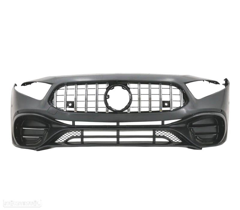 PÁRA-CHOQUES DIANTEIRO MERCEDES CLASSE A W177 V177 18- LOOK AMG A45 CROMADO - 3