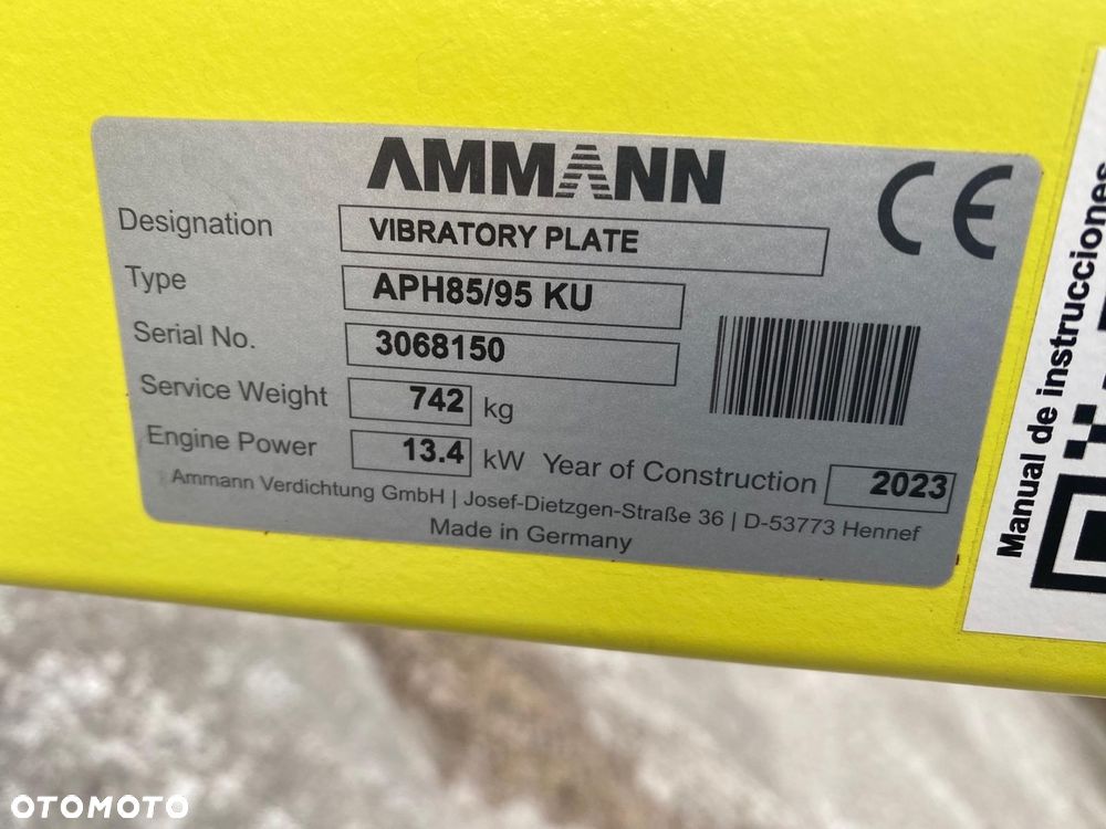 Ammann Ammann APH 85/95 KU 742 kg – zagęszczarka rewersyjna - 8