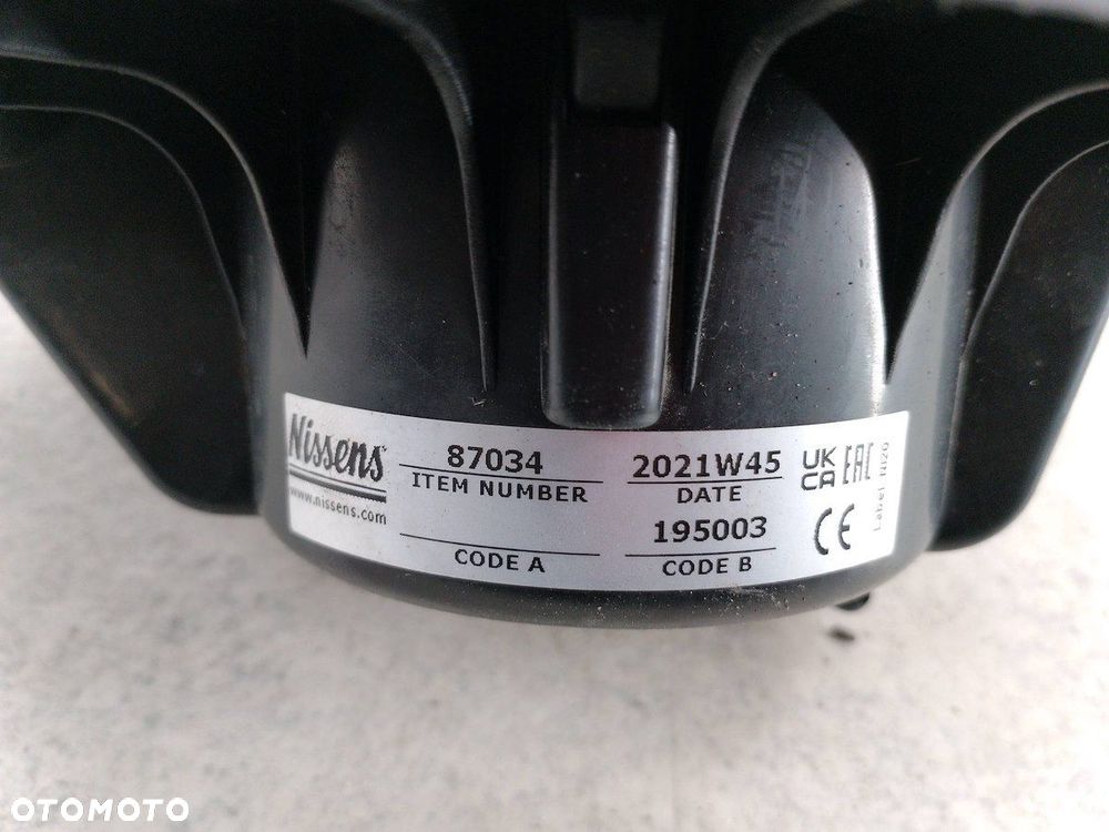 WENTYLATOR NAWIEWU, DMUCHAWA SKODA OCTAVIA II 87034  NISSENS  1.6 FSI - 1