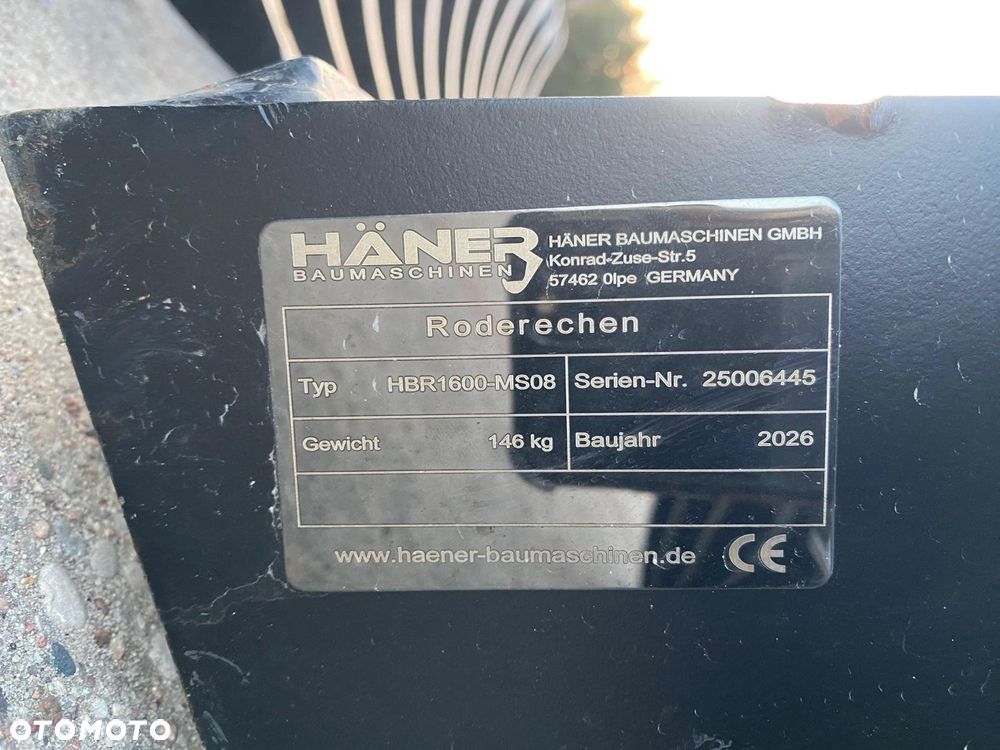 Inny NOWE grabie karczujące HAENER MS08 – HBR1600 / HBR1800 root rake - 3