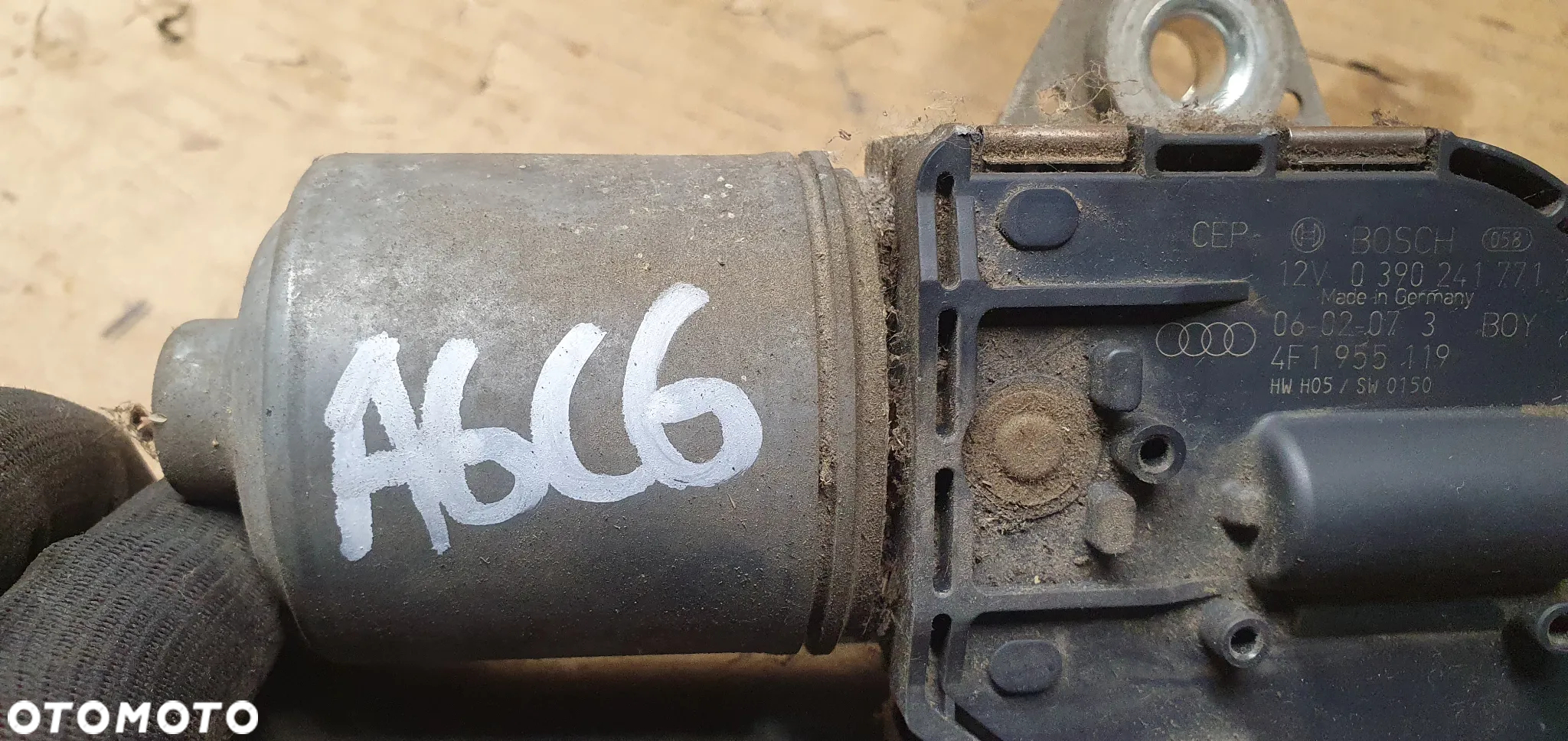 Mechanizm wycieraczek przód przedni Audi A6 C6 4F1955023B 4F1955119 - 10