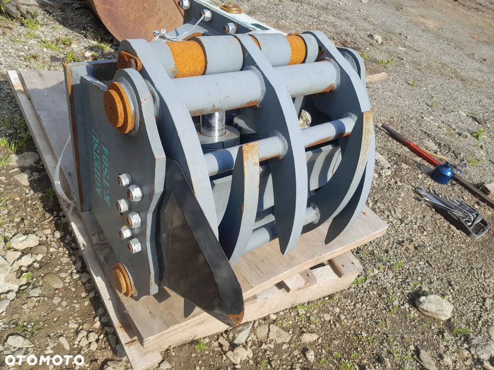Hydrauliczna głowica ścinkowa 2 siłowniki nożyce do drzew chwytak do koparki - 8