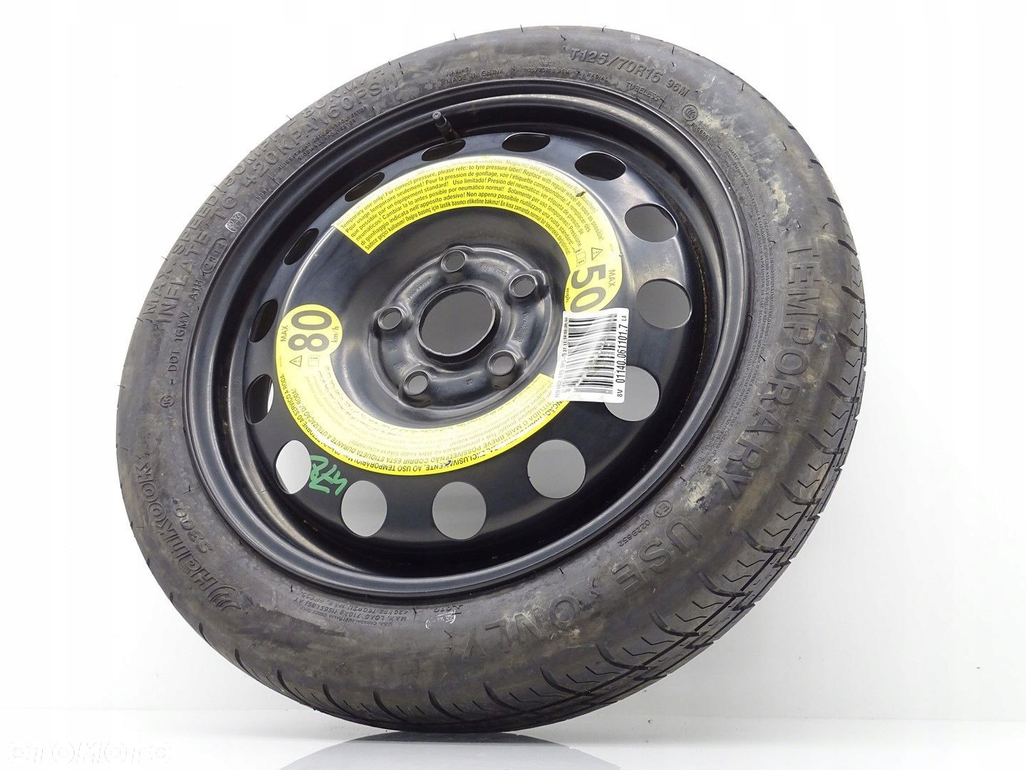 KOŁO DOJAZDOWE ZAPASOWE R16 AUDI A3 8V 8Y 5X112 3.5J ET25.5 5Q0601027AR - 1