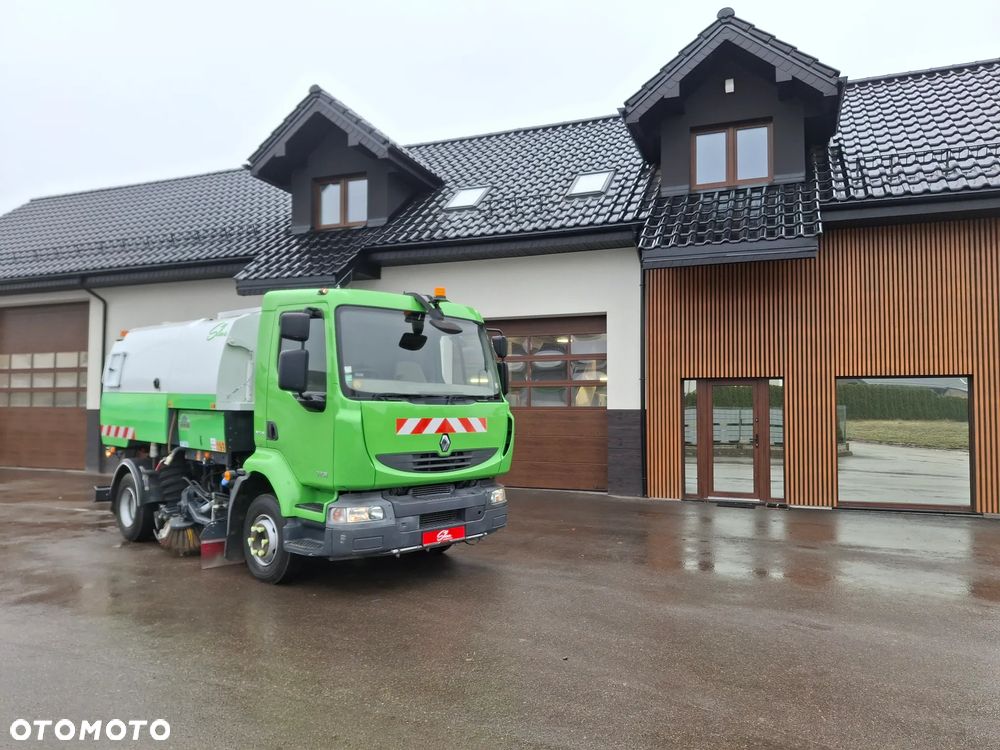 Renault Midlum 220 Zamiatarka Johnston SEMAT Szczotki L/R Obie Strony Dodatkowy SIlnik W Zabudowie Klimatyzacja EUnited PM10 - 1