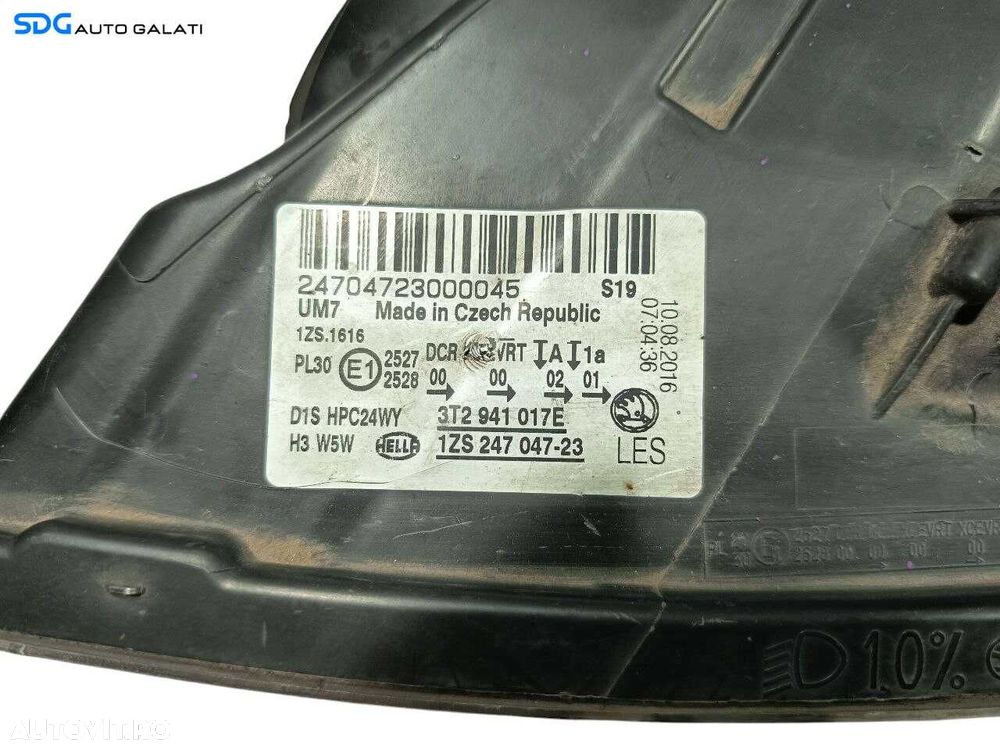 Far Stanga Xenon Skoda Superb 2 2008 - 2015 Cod 3T2941017E 5DV009000-00 7L6941329B (Ureche Laterala si Inferioara Lipsa) [L7040] - 9