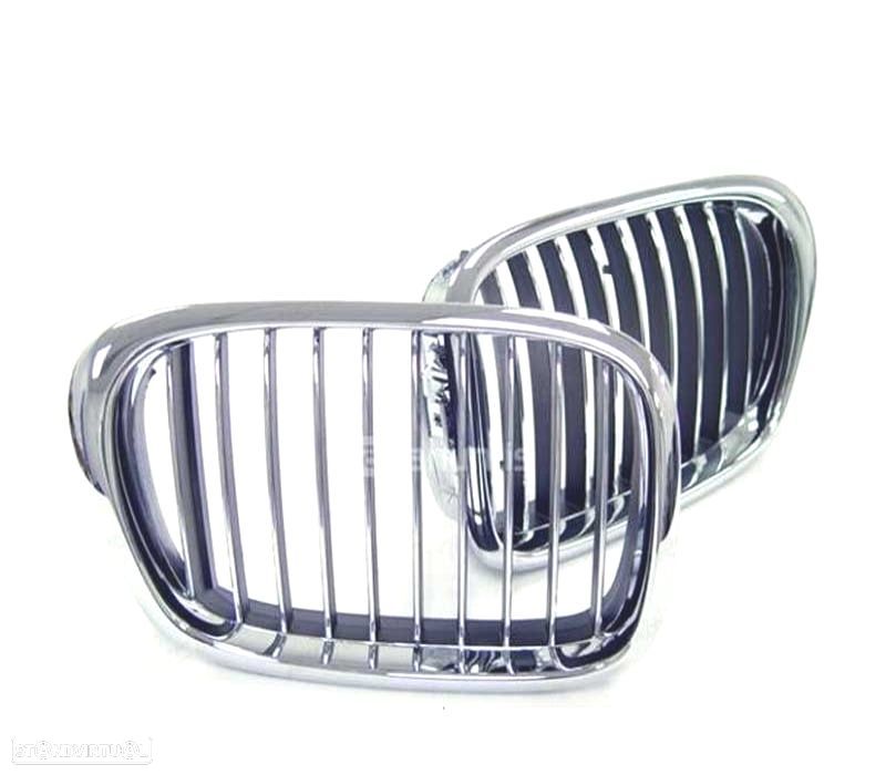 GRELHAS FRONTAIS BMW E36 96-99 CROMADO PRETO - 1