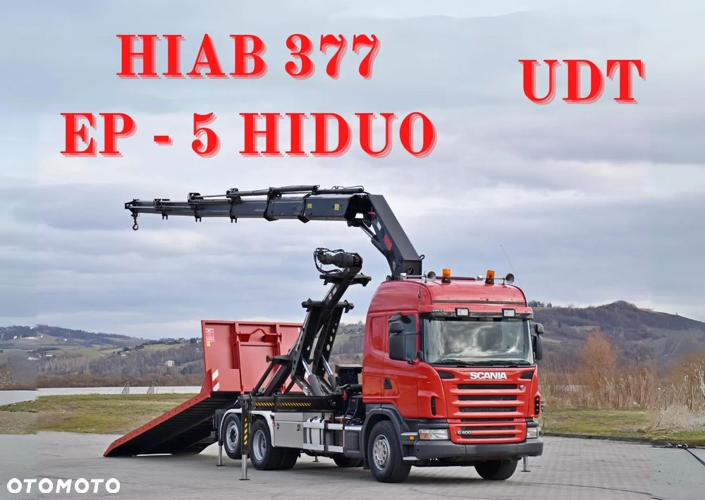 Scania G400 * AUTOLAWETA 6,40m + HIAB 377 EP - 5 HIDUO + PILOT * STAN BDB - 1
