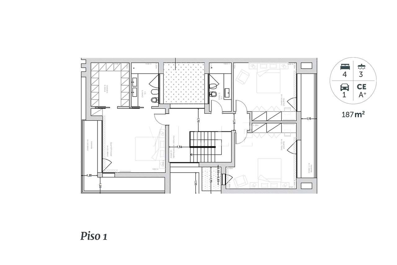 Moradia T4 geminada em construção | Santa Joana - Grande imagem: 5/5