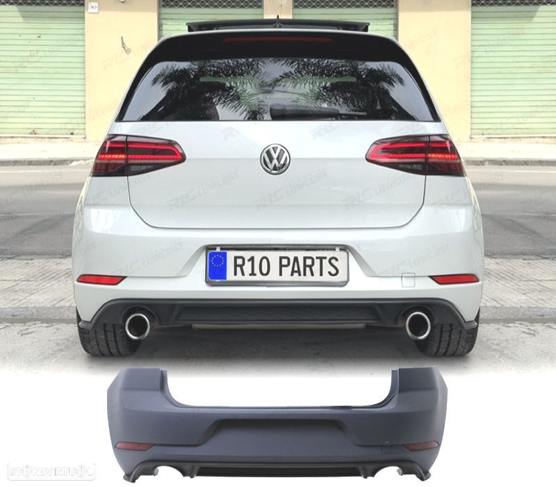 PÁRA-CHOQUES TRASEIRO VOLKSWAGEN VW GOLF 7.5 17-20 LOOK GTI - 1