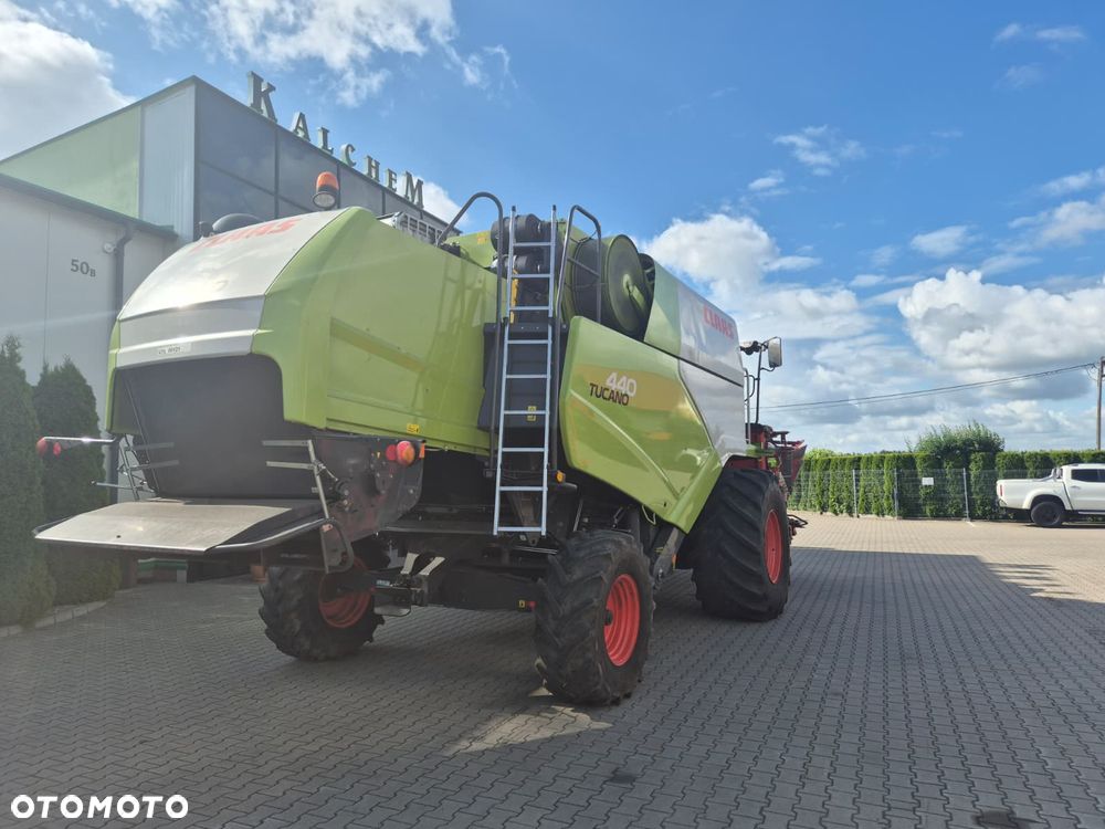 Claas Tucano 440 z hederem Vario 620 i przystawką do kukurydzy Olimac - 5