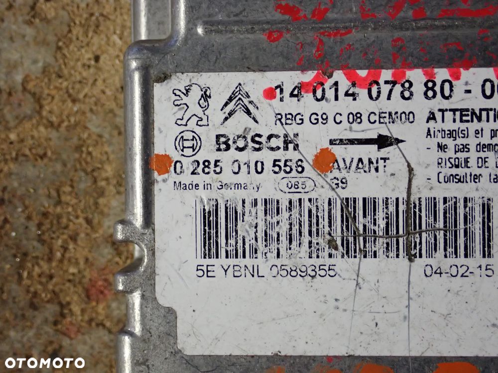 PEUGEOT EXPERT 2010 KOMPUTER AIRBAG 0285010556 - 3