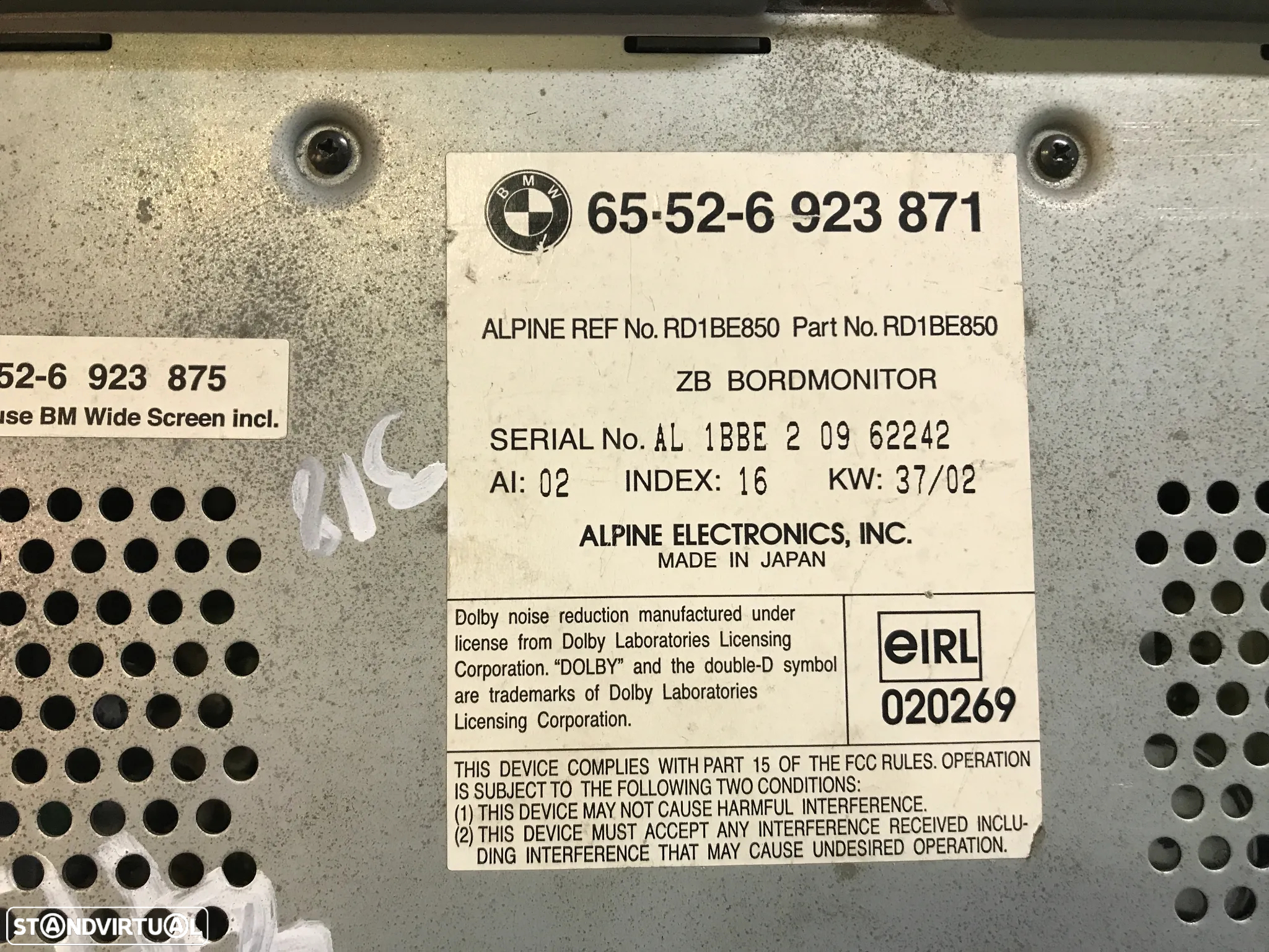 AUTO RADIO 2DIN NAVEGAÇÃO ORIGINAL BMW E46 SERIE 3 320 6552-6923871 - 4