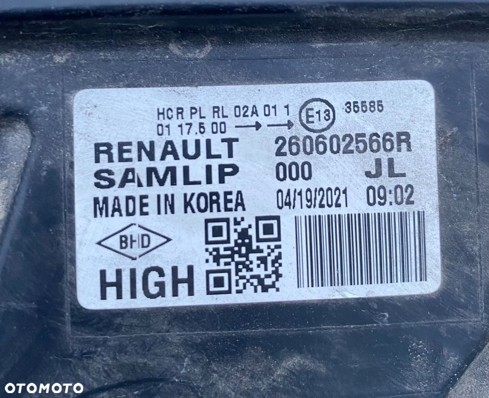 RENAULT Arkana kompletne lampy  Z DEMONTAŻU KOMPLETNE  LAMPY PRZEDNIE REFLEKTORY LAMPA PRZEDNIA LEWA prawa Reflektor LEWY prawy PRZÓD FULL LED  LEDOWY  EUROPA FULLLED lewa prawa 260602566R   260102483R Wwa - 13