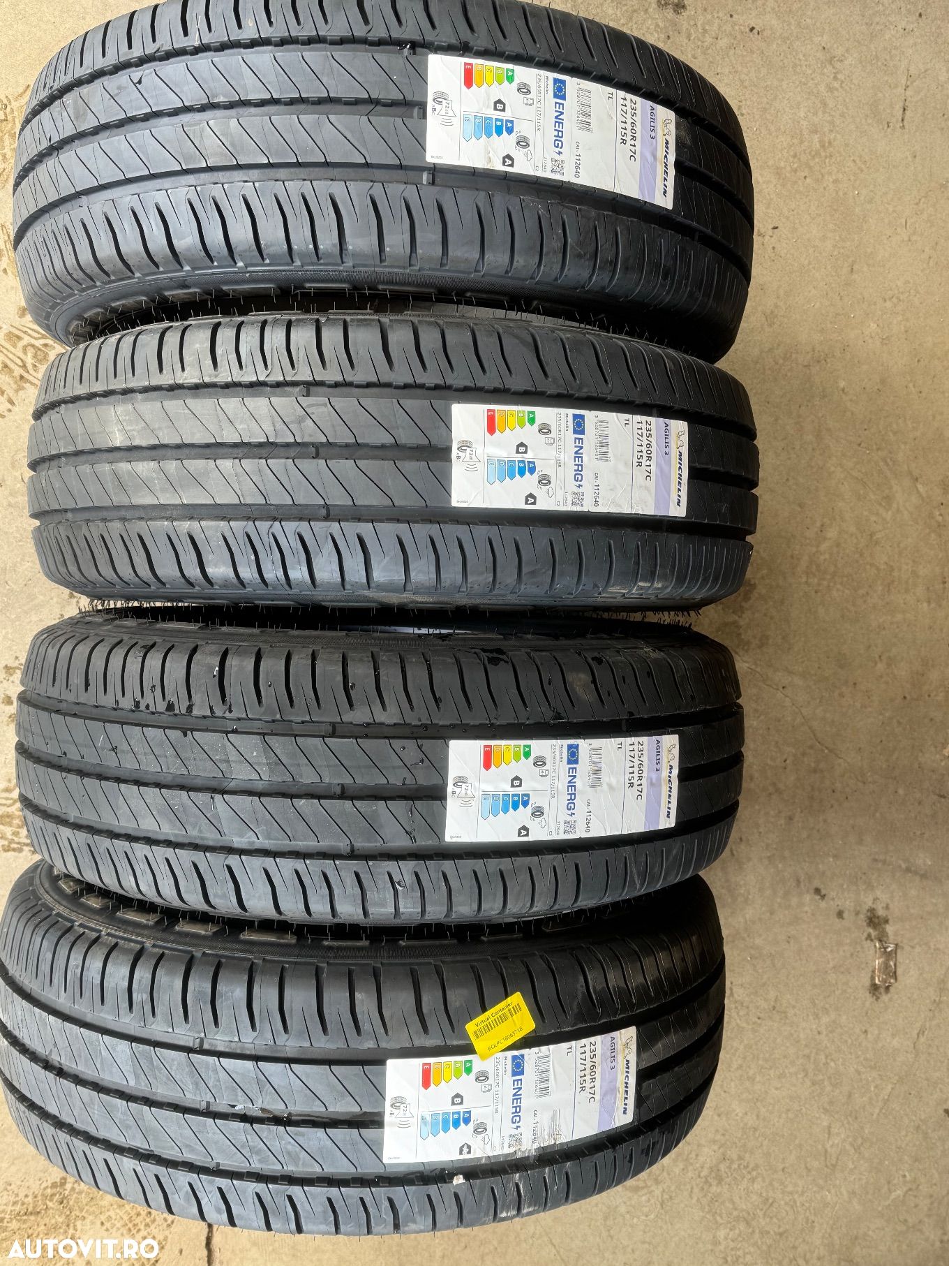 Vând 4 anvelope 235/60/17C Michelin de vară noi - 1