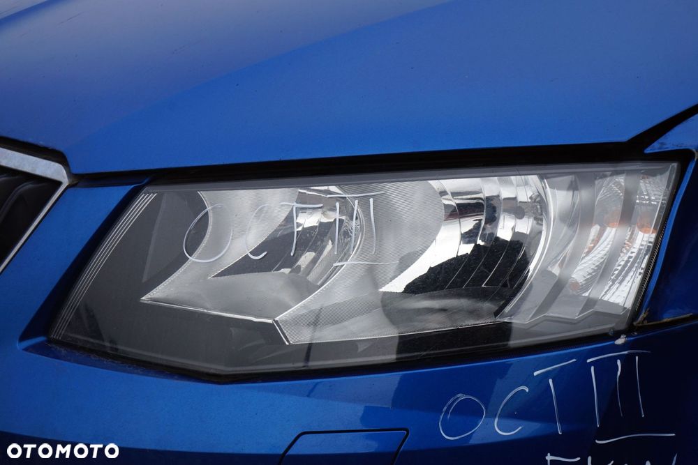 MASKA ZDERZAK BŁOTNIKI LAMPY OCTAVIA III 5E5 LF5W RADAR SPRYSKI SKODA 2012-2016 NIEBIESKI PRZÓD KOMPLETNY - 15