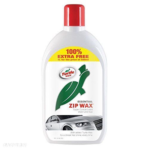 Sampon auto cu ceara Turtle Wax TW16-08 Essential Zipwax Shampoo 500ml + 500ml - 1