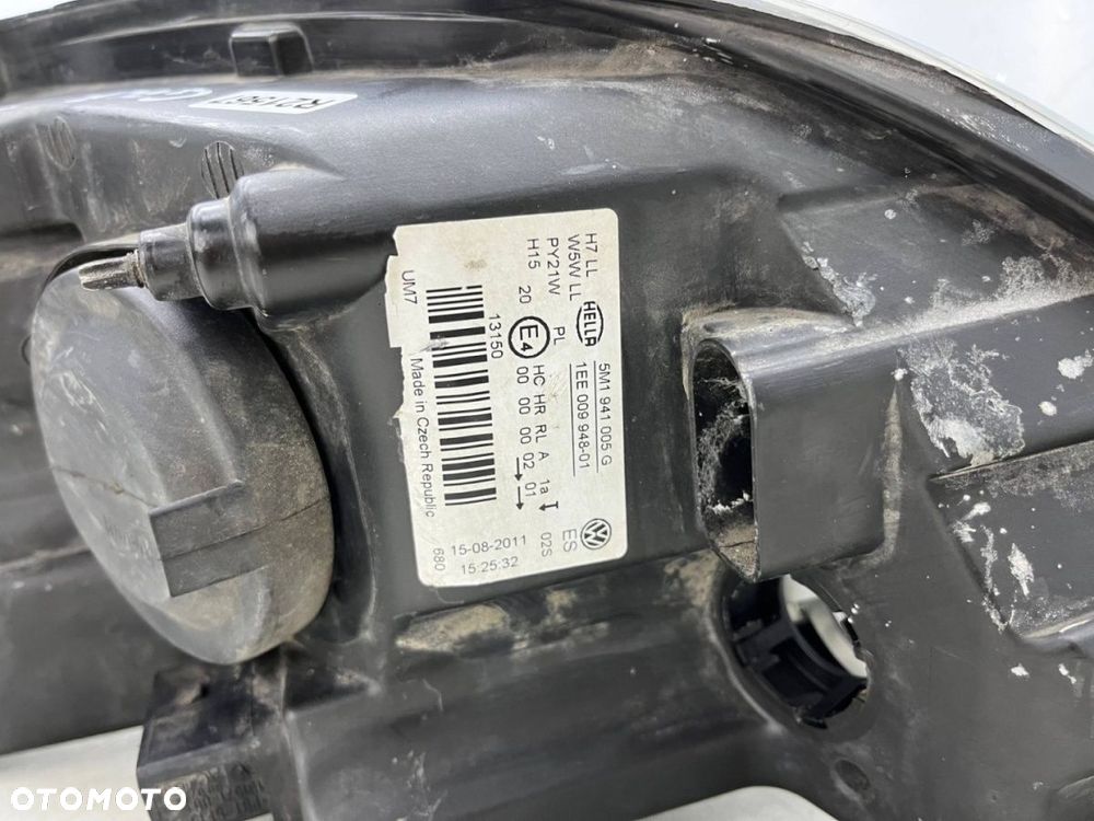 Lampa reflektor VW Golf Plus 05-14r. lewa przednia zwykła H7 ORYGINALNA lewy przód EUROPA 5m1941005g - 15