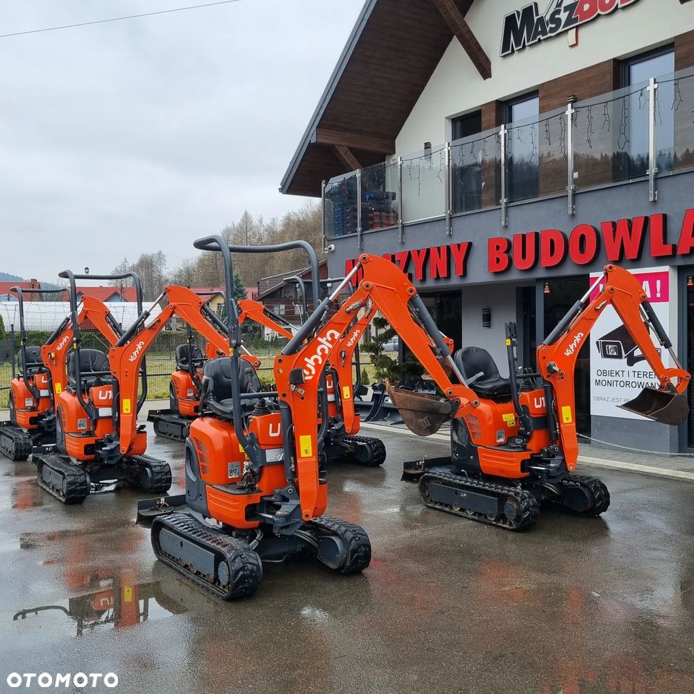 Kubota U10 Minikoparka Japońska 1.1tony. HURT! z Norwegii każda sztuka IGŁA! Zero śladów zużycia ładny stan gąsienic. Rok od 2015 do 2019. Jedna cena! Silnik 3 cylindry. Minikoparki sprowadzone z Norwegii. Rozsuwane Podwozia. Szybka Wolna jazda. Wyjscia dodatkowe na młot lub wiertnice. Serwisowane w DEKRA. Okazja do wyczerpania zapasów!  Zero luzów czy wycieków. Maszyny Pochodzą z dużej szkółki roślinnej. Potężna moc. Wersja Norweska - 33