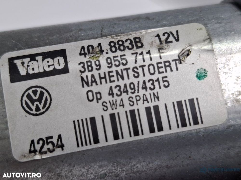 Motoras stergator luneta VOLKSWAGEN PASSAT Variant 3B6 2000 - 2005 TDI AVB Valeo 404883B 3B9955711F - 4