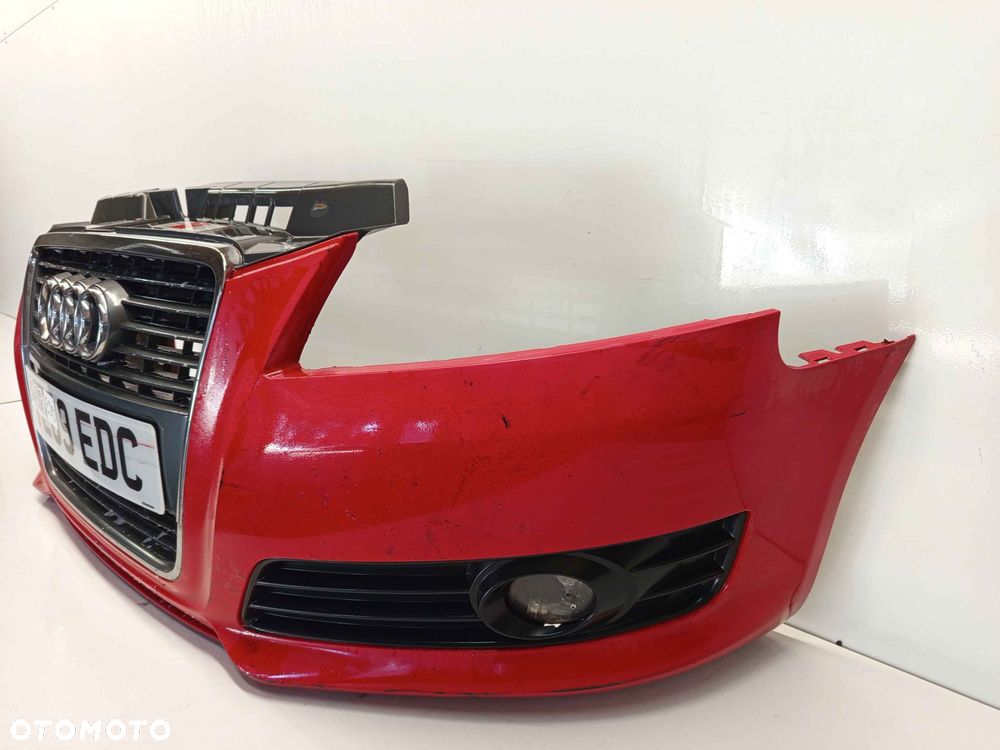} ZDERZAK PRZÓD PRZEDNI AUDI A3 8P DRUGI LIFT 2 FL LZ3M CZERWONY HALOGENY - 2