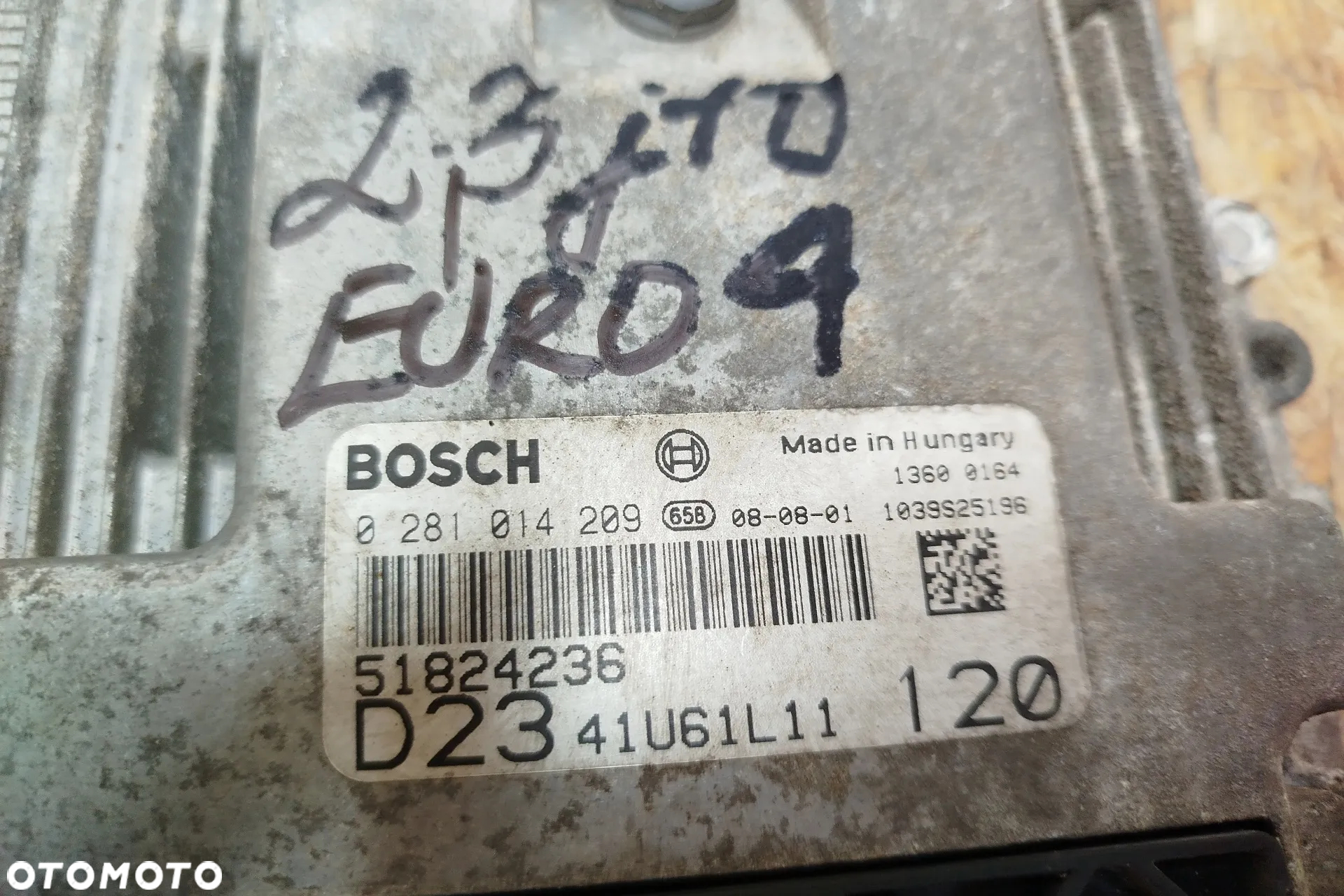 zestaw startowy KOMPUTER 0281014209 51824236 Fiat Ducato 2.3jtd EURO4 całość komplet z foto do odpalenia Twojego auta - 3