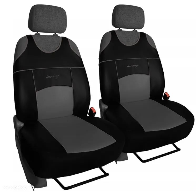 KOSZULKI POKROWCE NA FOTELE SAMOCHODOWE UNIWERSALNE NA PRZÓD SKÓRZANE SKÓRA - 6