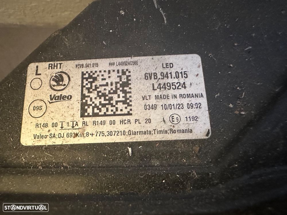 Farol esq Skoda Fábia 4 full led - 3