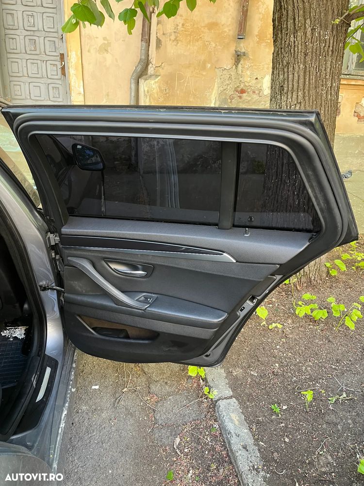 Interior complet piele negru Bmw Seria 5 F11 break non facelift 2011 semi electric incalzire Europa - 17