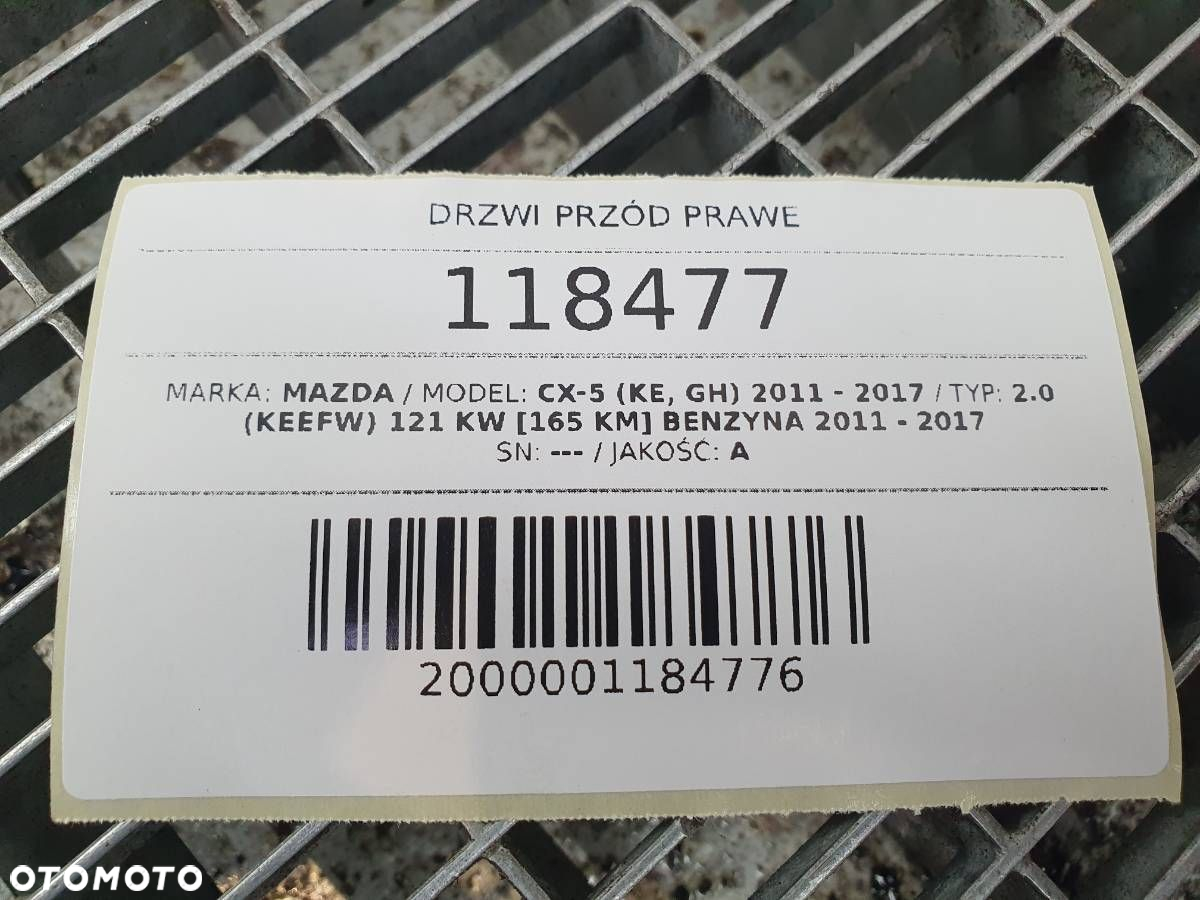 DRZWI PRZÓD PRAWE MAZDA CX-5 41V KOMPLETNE EUROPA CZERWONE 2016 - 13