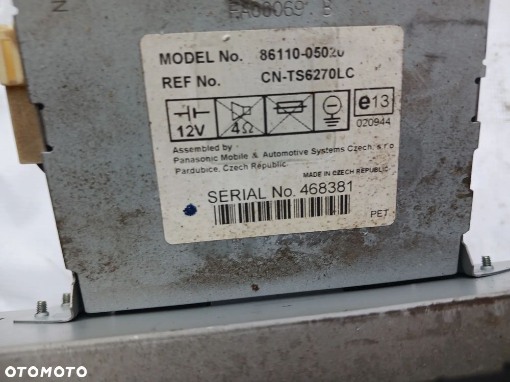 Panel środkowy radio panel nawiewu Toyota Avensis T25 55900-05200 55902-05050-H radio wyświetlacz panel sterowania konsola środkowa - 13