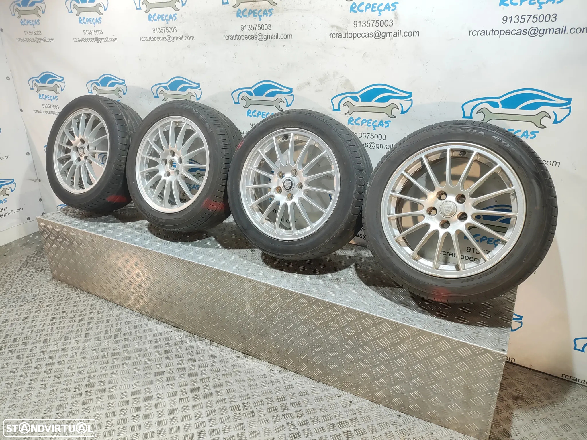 - Conjunto Jantes 17 Originais Jaguar S-type Mk2 X200 7,5J ET60 5x108 - 3