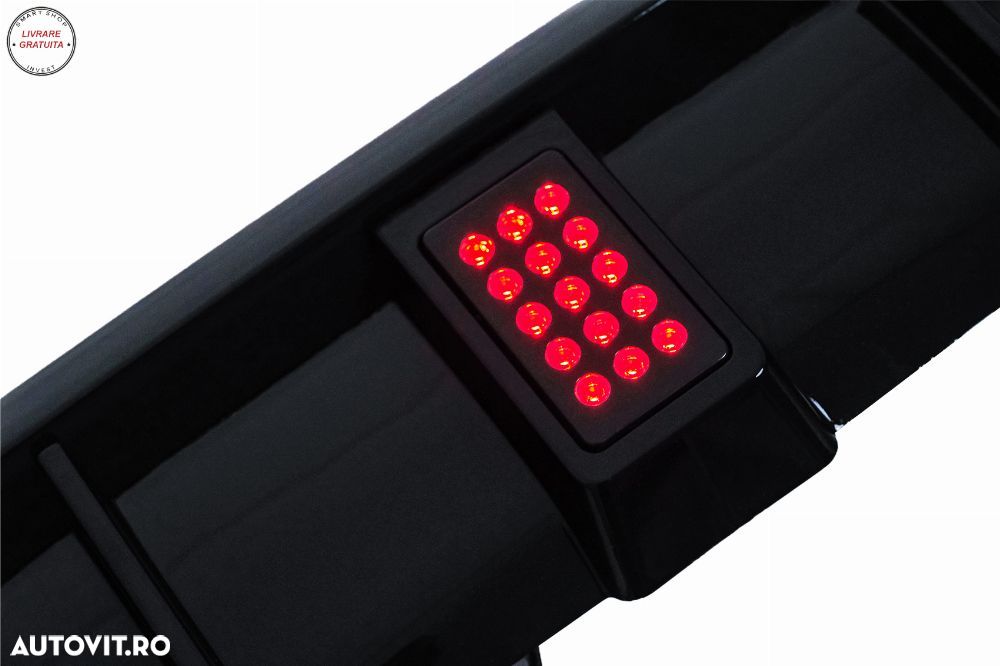 Difuzor Bara Spate cu LED BMW Seria 3 E90 E91 (2004-2012) M Design Negru Lucios- livrare gratuita - 3