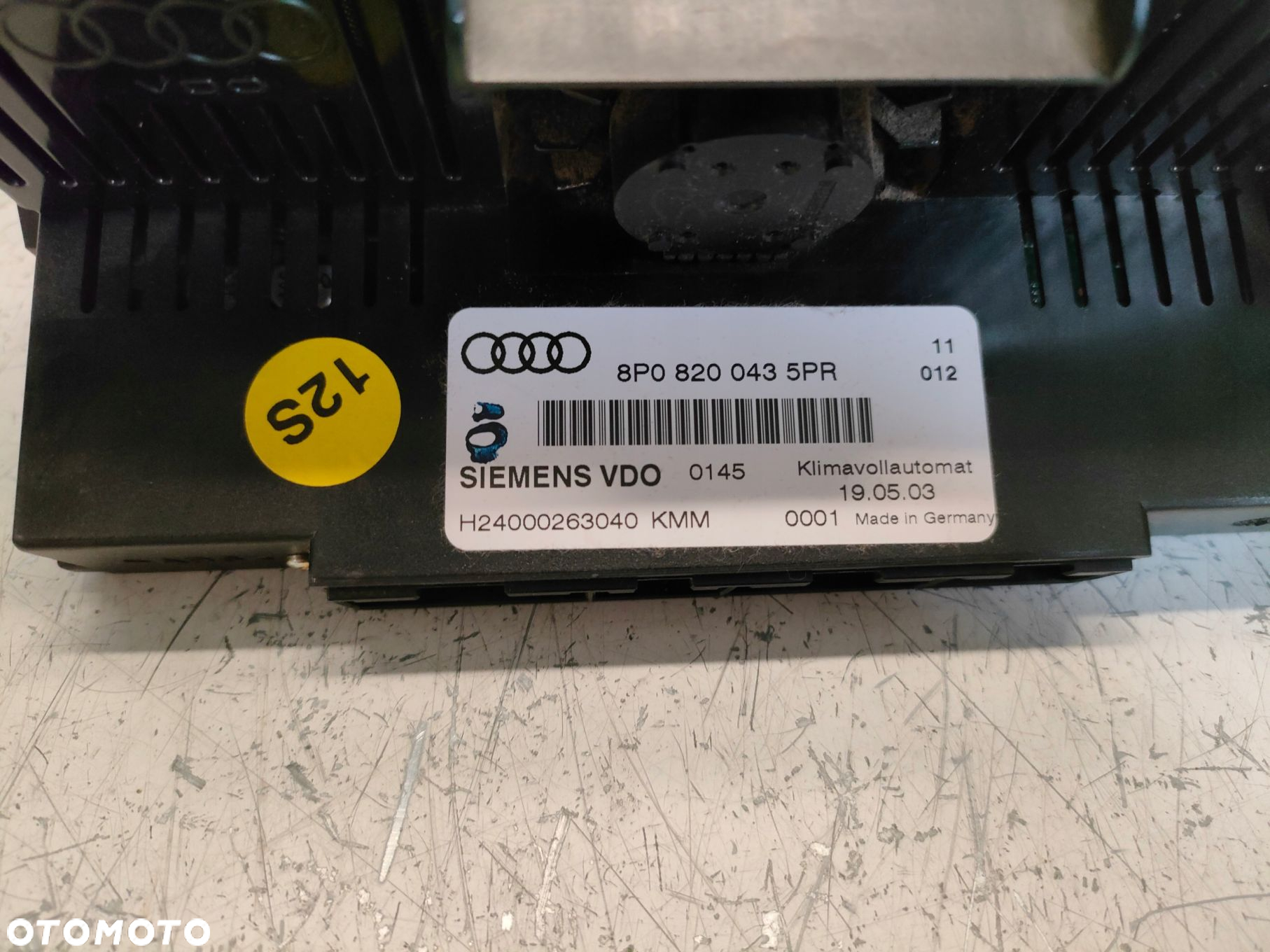AUDI A3 8P 1.9 TDI 3-DRZWI 03- PANEL STEROWANIA KLIMATYZACJI 8P08200435PR - 6