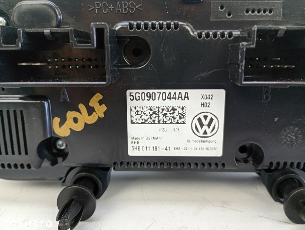 panel sterowania nawiewu z klimatyzacją vw golf VII 7 5G0907044AA - 5