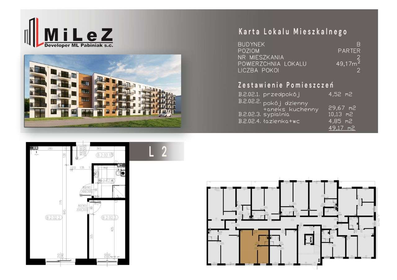Mieszkanie 2 pokoje o pow. 49,17 m2