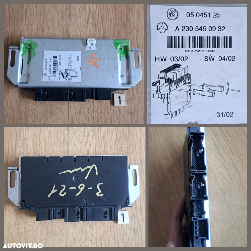 Modul SAM cutie sigurante spirala volan modul pompa combustibil sam bluetooth senzor de ploaie modul PDC SAM gateway mercedes R230 W221 W205 W213 W222 W217 W257 W463 W176 Audi A4 B7 - 2