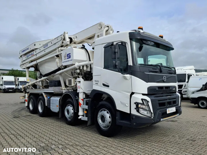 Volvo fmx 420 8x4 cu pompa turnare 4z28 si mixer beton sermac euro 6 automat - 2