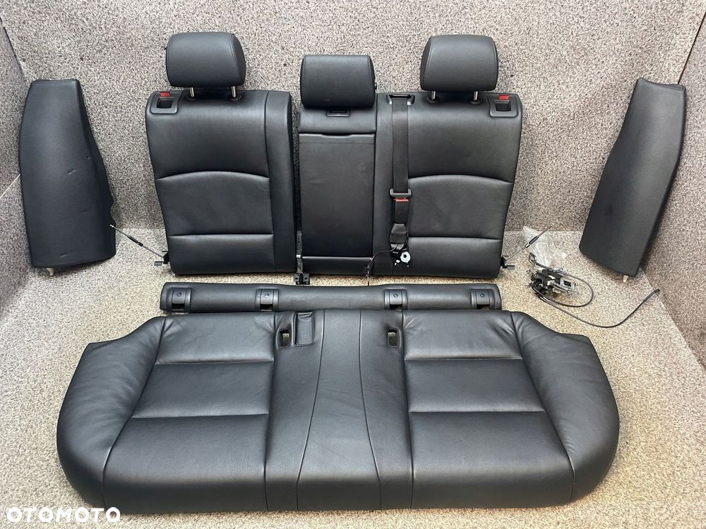Kanapa tylna podlokietnik tyl Skora Czarna BMW F11 Kombi DAKOTA SCHWARZ BDB - 2