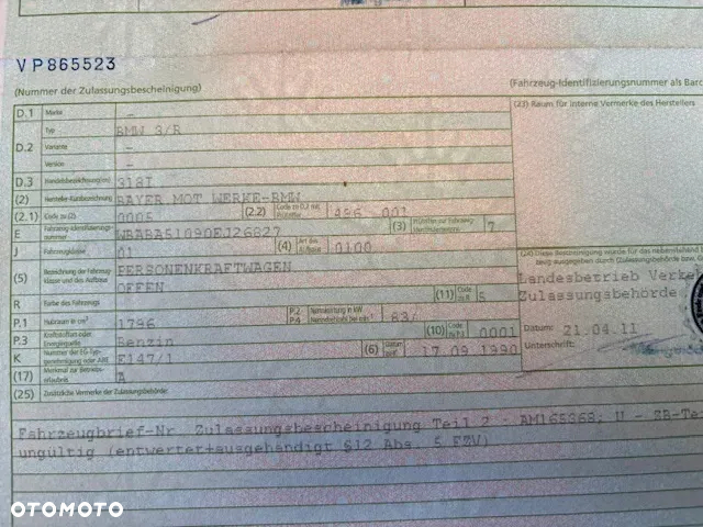 KAROSERIA TYŁ LAMPY KLAPA ZDERZAK BMW E30 - 10
