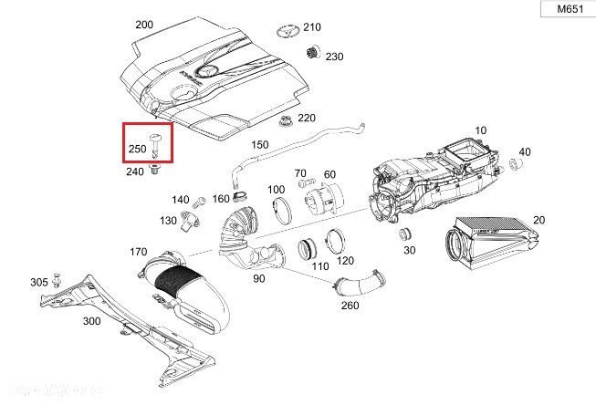 MERCEDES GLC GLE SLK CLS C-KL E-KL S-KL Kolek mocowania pokrywy silnika - 2