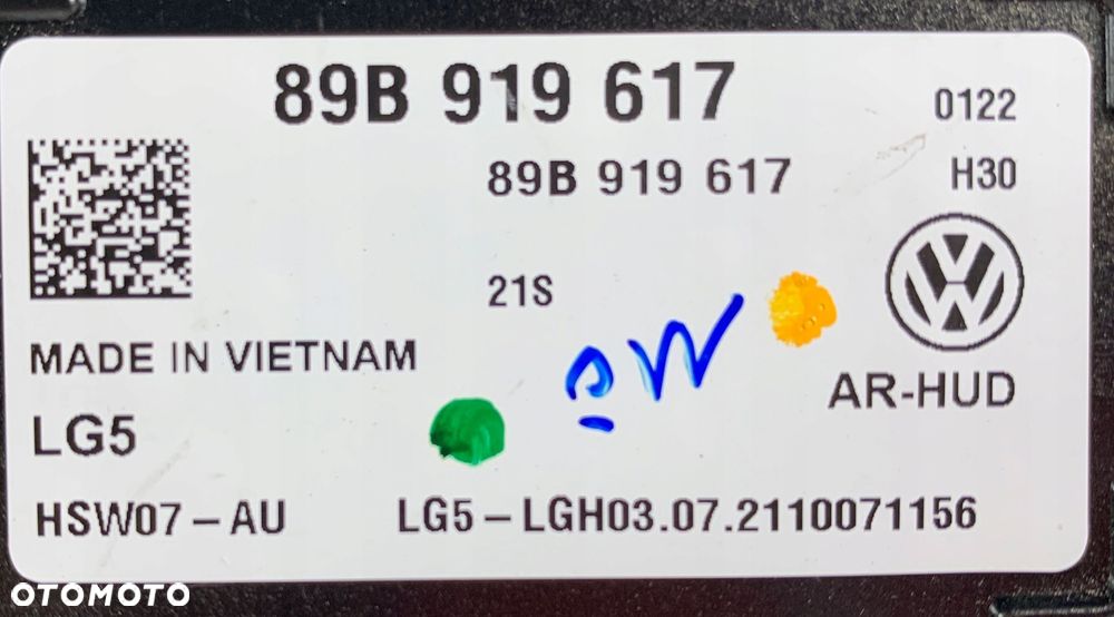 AUDI Q4 E-TRON HEAD UP WYŚWIETLACZ HUD OEM 89B919617 - 10