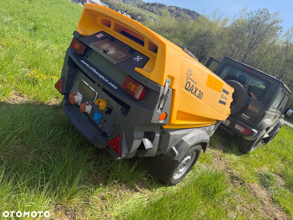 Atlas Copco QAX 30 KW Agregat Generator Prądotwórczy Mobilna Przyczepka do rejestracji jako pojazd. 30 KVA. 2015rok. Agregat Sprowadzony z Norwegii! DEUTZ Silnik 45 KM. Zadbana maszyna! Po Serwisach. Hamulec Najazdowy. 3900 mtg. Prądnica LEROY SOMER. OKAZJA Pracował sporadycznie w Norweskiej Komunie! - 1