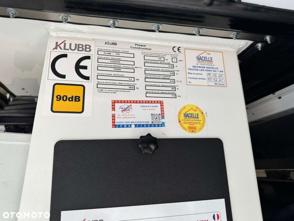 Renault Master Podnosnik Koszowy Klubb K32 12.5m  KAT B do 3.500kg. - 35