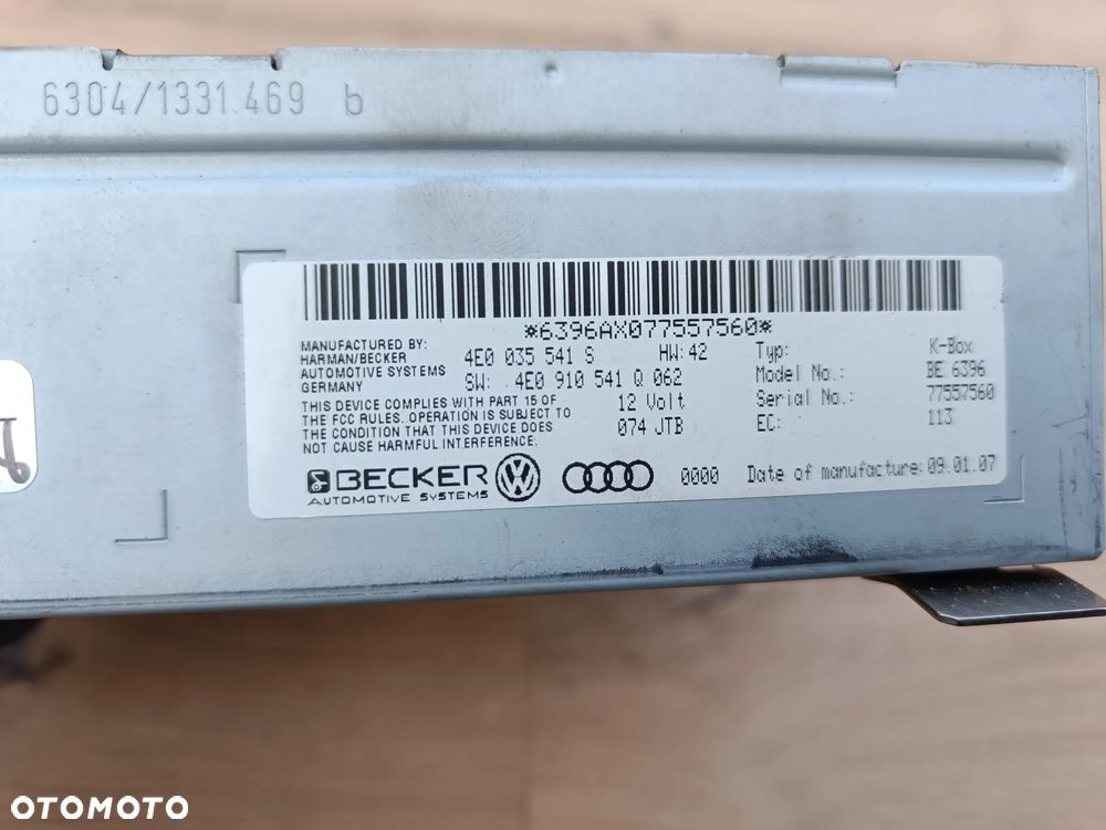 AUDI A8 D3 MODUŁ RADIA TUNER 4E0035541S SPRAWNY - 3