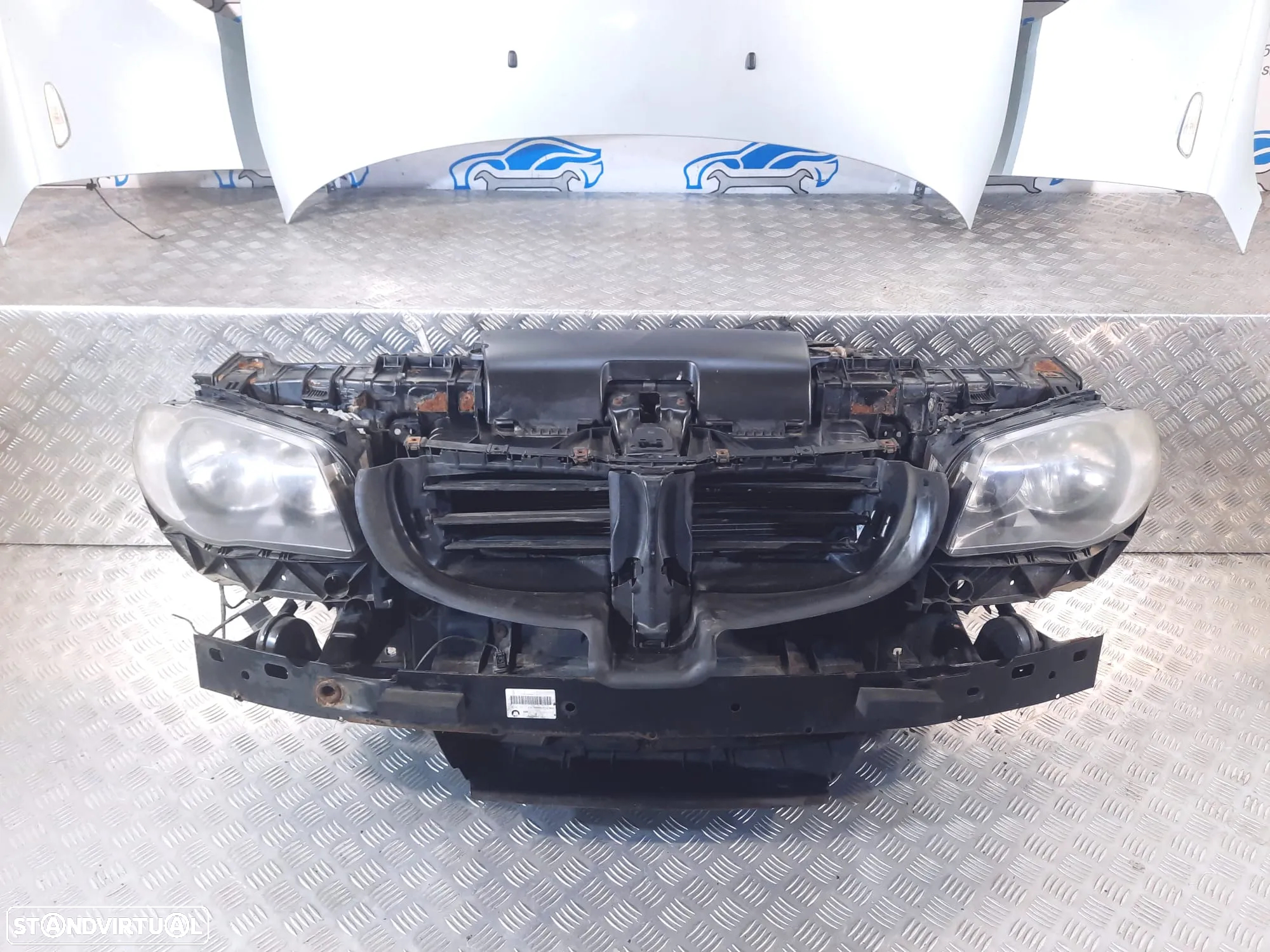 FRENTE COMPLETA BMW SERIE 1 E87 E81 LCI CAPOT PARACHOQUES SENSORES GUARDA-LAMAS OTICAS RADIADOR VENTILADOR FRENTE FIBRA REFORÇO - 3